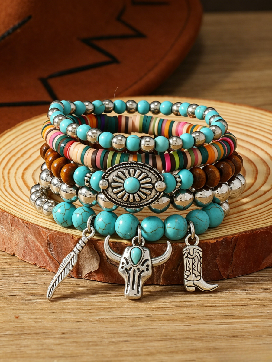 Vintage Western Bohemian Turquoise Bracelet