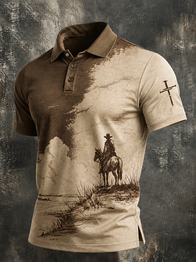 Men's Western Faith Cross Neck T-shirt
