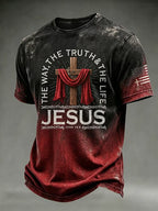 Men'S Faith Print Short Sleeve T-Shirt