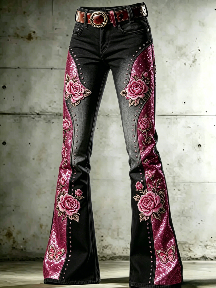 Women's Floral Casual Long Pants