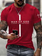 Men's Christian Man of God Husband Dad Graphic T-Shirt