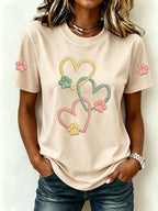 Women's Heart and Paw Print T-Shirt