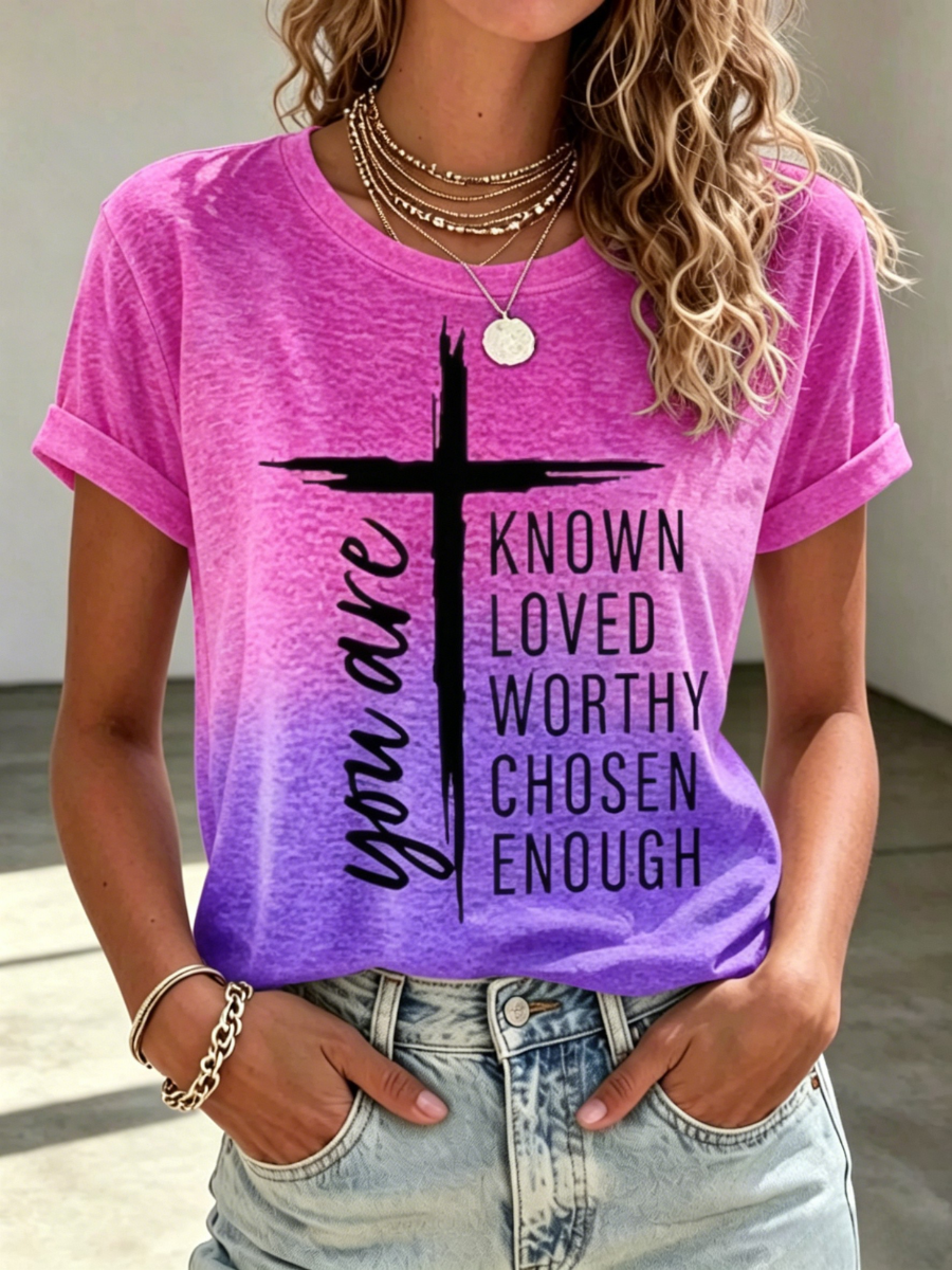 Women's Faith Printed Short Sleeve T-Shirt