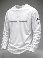 Men'S Faith Printed Casual Long Sleeved T-Shirt