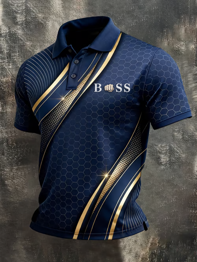 Men's business style polo shirt