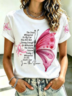 Women's Breast Cancer Survivor  Printed Casual T-Shirt