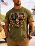 Men'S  Faith Cross Printed Printed Casual T-Shirt
