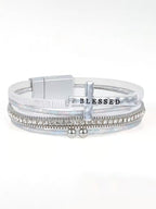 Breast Cancer Prevention And Control Propaganda Belief Cross Multi Layer Bracelet