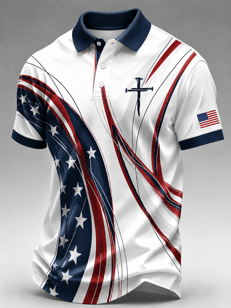 Men's 250th Anniversary Print Short-sleeve Polo Shirt