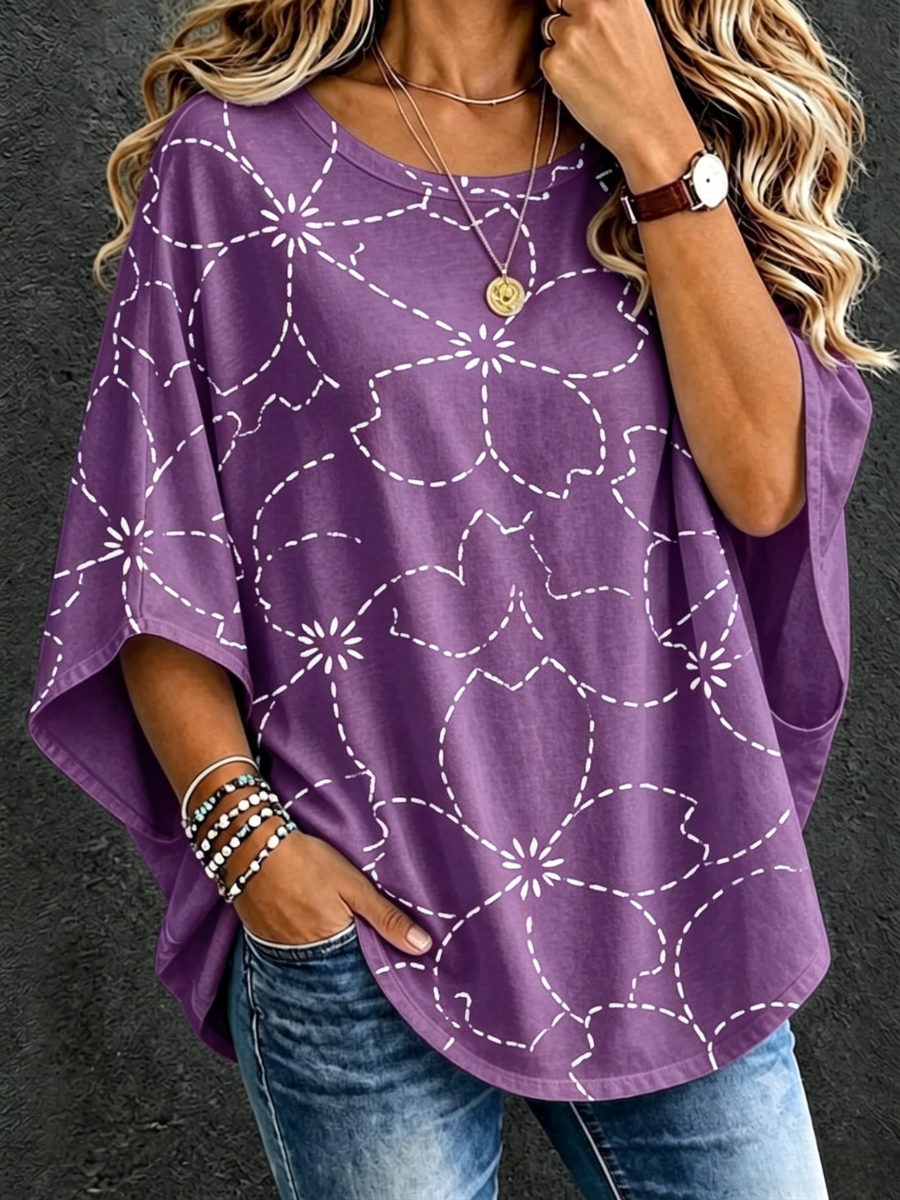 Women's casual cotton and linen Oversized Top