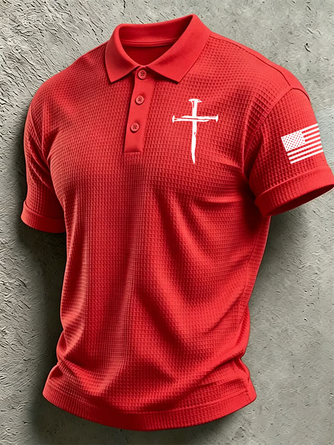 Men's Casual Printed Polo Shirt