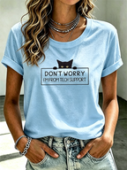 Cute Cat Claw Printed Casual T-Shirt