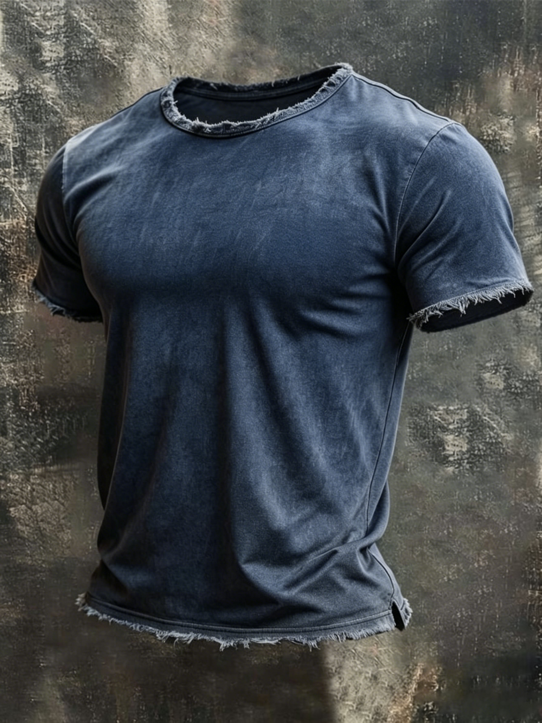 Men's solid color design Casual T-shirt