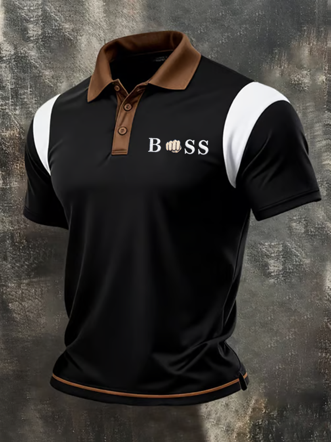 Men's business style polo shirt