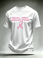 Support Breast Cancer Charity Print Round Neck T-Shirt