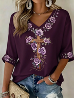 Women'S Faith Art Printed T-Shirt