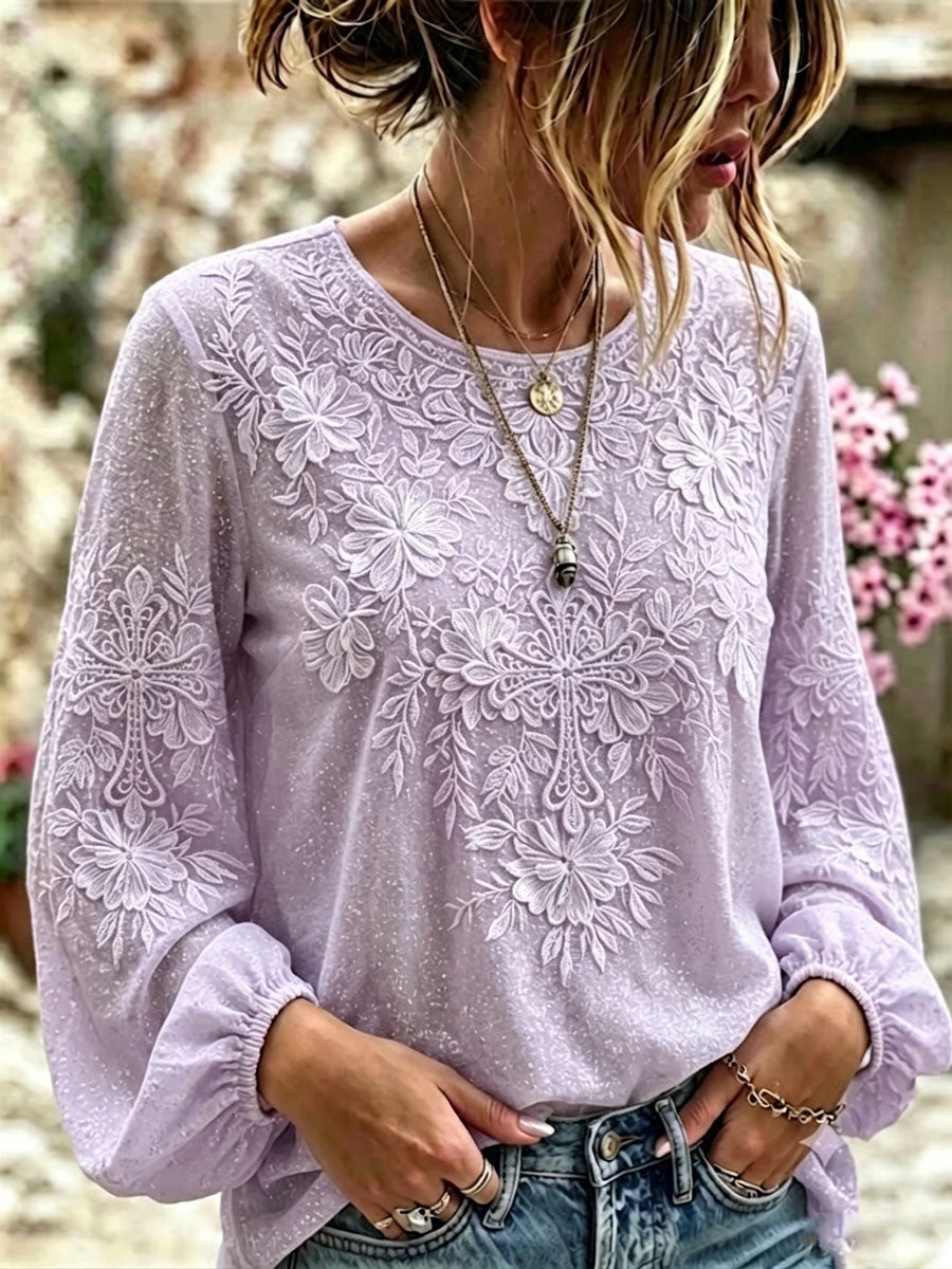 Women'S Floral Faith Printed Casual Cotton And Linen Faith Top