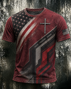 Men'S Faith FAITH FREEDOM HONOR And 250Th Anniversary Celebration Short Sleeve Round Neck T-Shirt