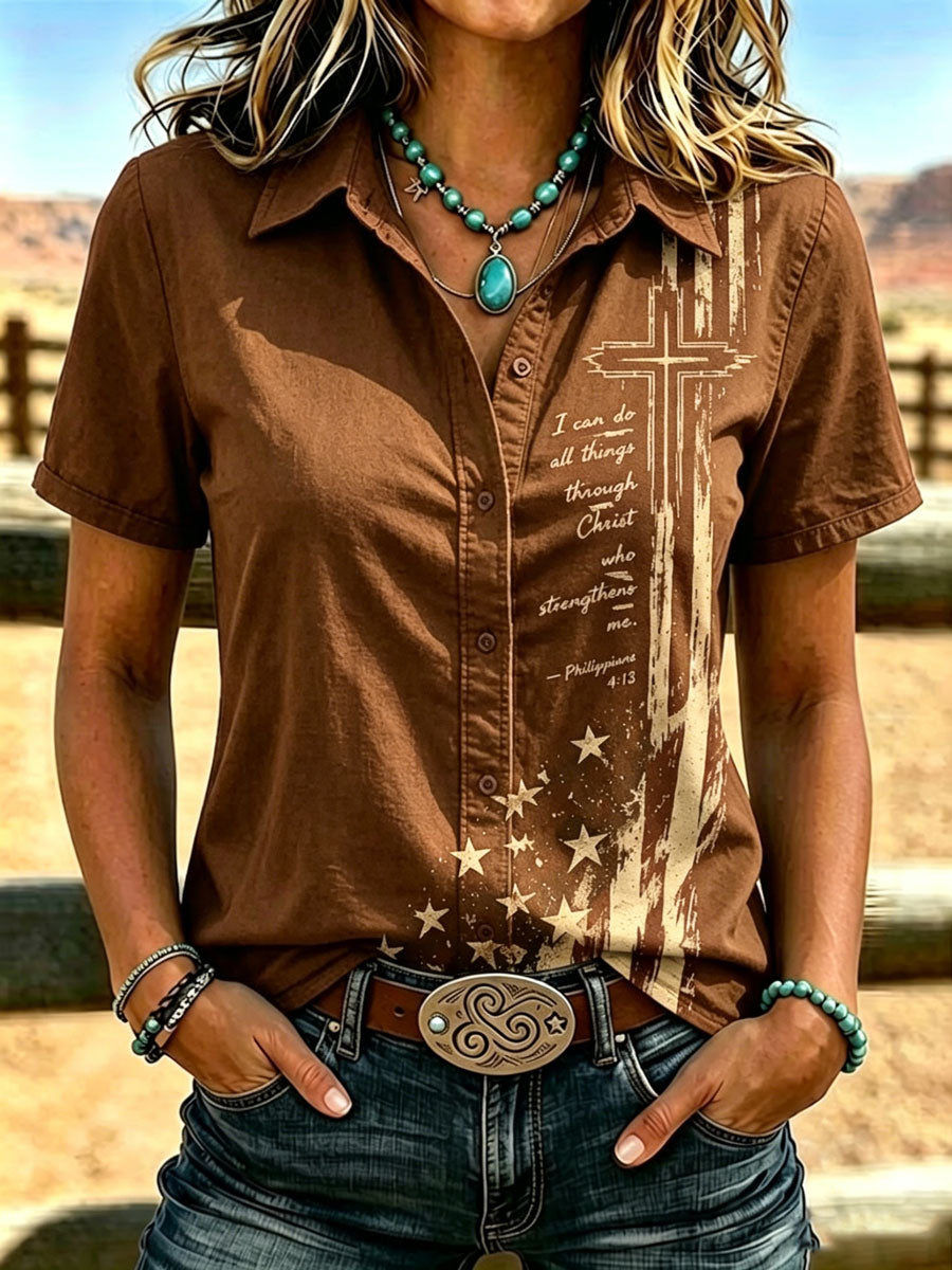 Women's Western Style Faith Shirt