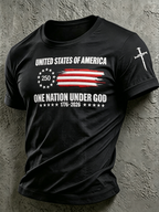 Men'S 250Th Of American Flag One Nation Under God T-Shirt