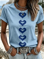 Women's Retro Western Faith Print T-shirt