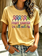 Women'S Casual All Cancer Fight T-Shirt