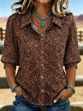 Women's Casual Retro Cotton Linen Shirt