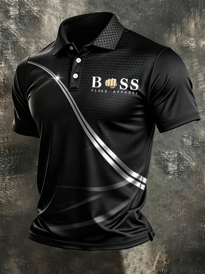 Men's business style polo shirt