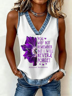 Women's Alzheimer's awareness Print Vest