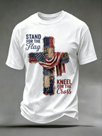 Religious Faith Cross Jesus Casual Printed Round Neck T-Shirt