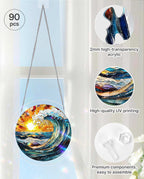 Acrylic Jigsaw Puzzle Suncatcher - Sunflare Ocean Crest