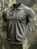 Men's American Red, White, and Blue Polo Shirt