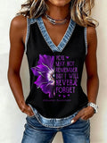 Women's Alzheimer's awareness Print Vest