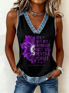 Women's Alzheimer's awareness Print Vest