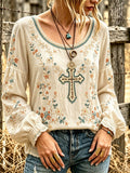 Women's Faith Western Casual Printed Top