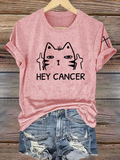 Women'S Breast Cancer Awareness Printed Casual T-Shirt
