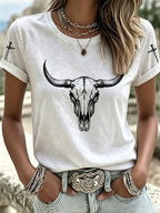 Women'S Western American Cross Casual T-Shirt