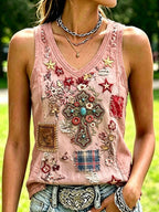 Women'S Western Style Faith Sleeveless T-Shirt
