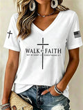 Women's Faith Print Top