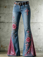 Women's Floral Casual Long Pants