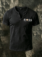 Men'S Casual Logo design  Small V-Neck Short Sleeved T-Shirt