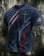 Men'S Faith FAITH FREEDOM HONOR And 250Th Anniversary Celebration Short Sleeve Round Neck T-Shirt