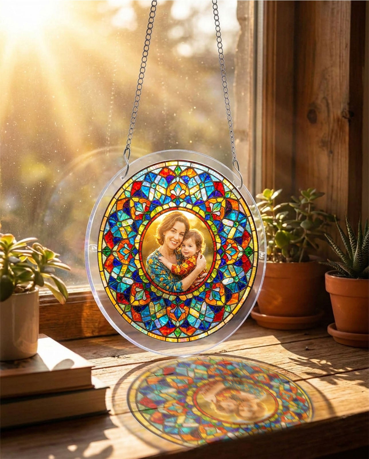 Personalized Acrylic Suncatcher - Halo of Devotion