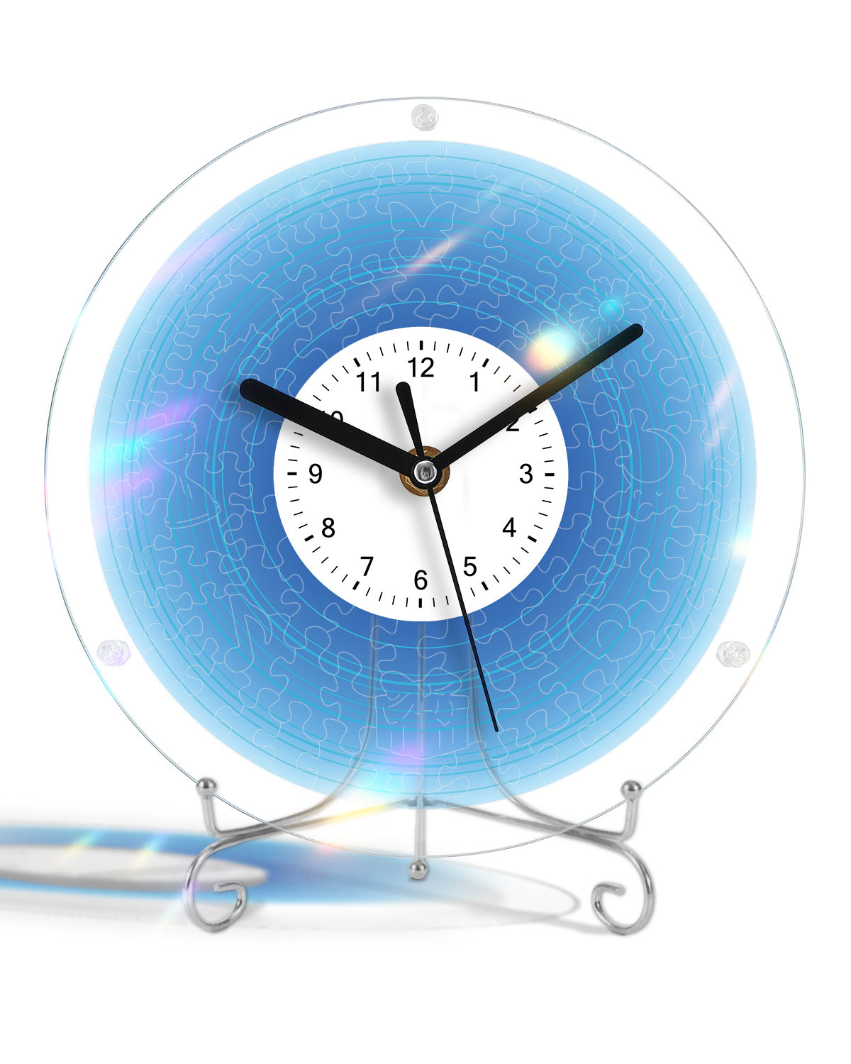 DIY Acrylic Puzzle Clock Kit - Gradient Blue