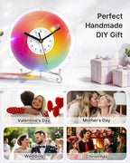 DIY Acrylic Puzzle Clock Kit - Chromatic Blur