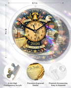 DIY Acrylic Puzzle Clock Kit - 250 Years Freedom
