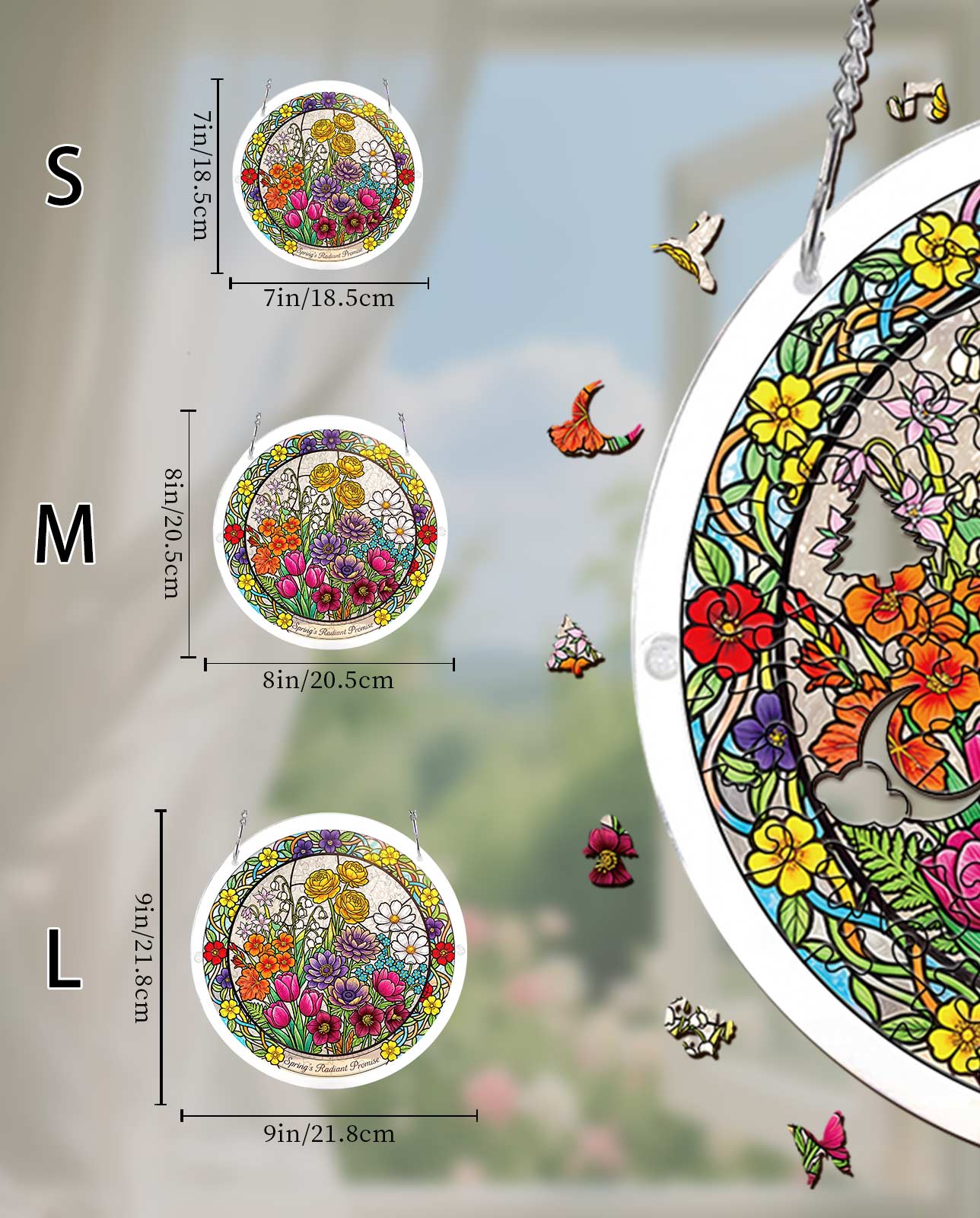 Acrylic Jigsaw Puzzle Suncatcher - Spring’s Radiant Promise