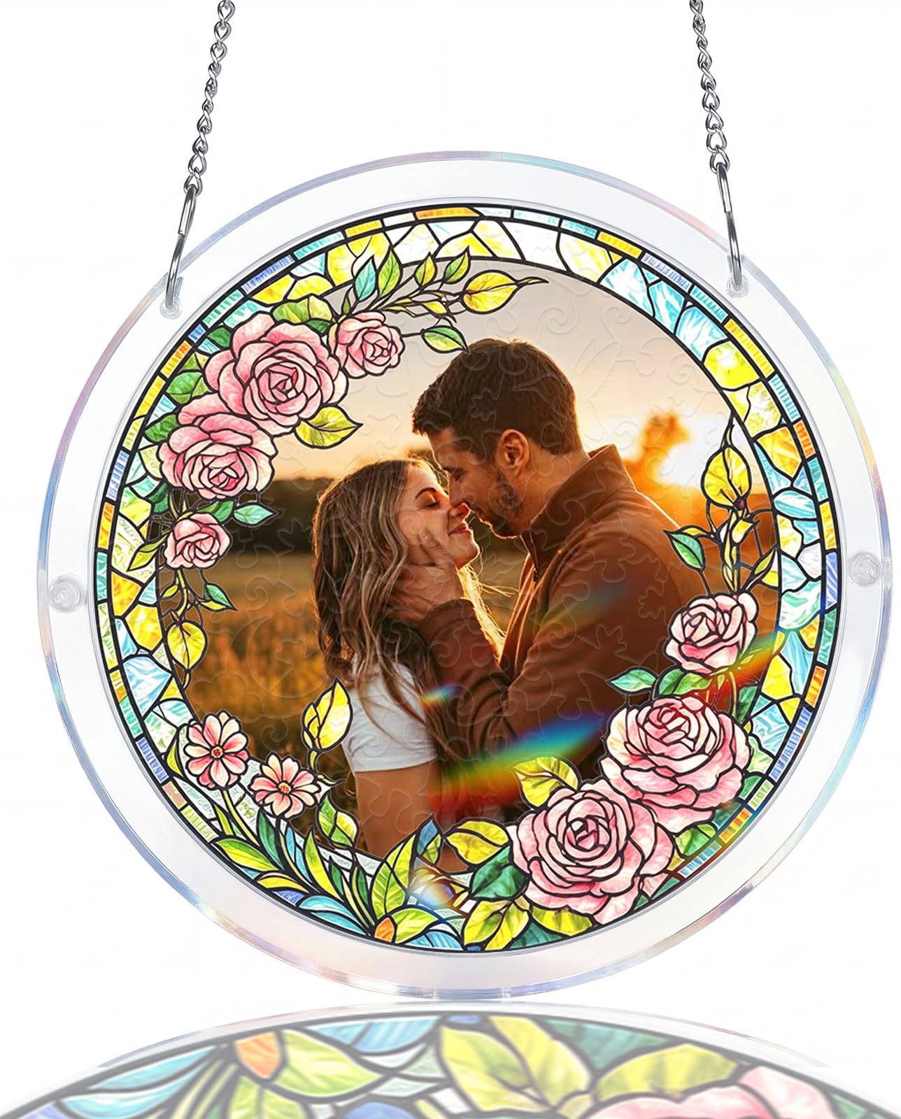 Personalized Acrylic Suncatcher - Forever love