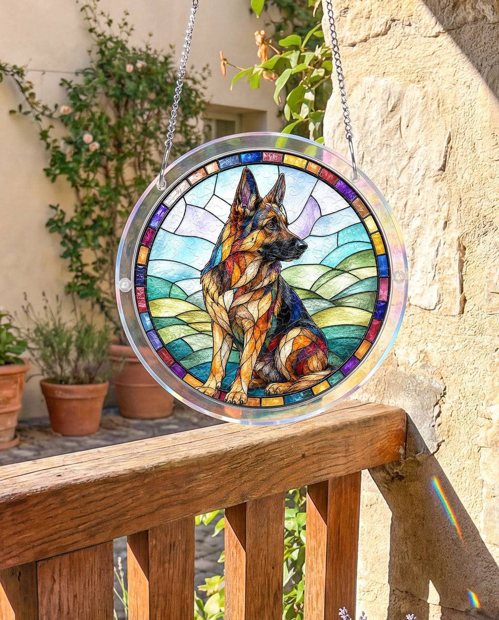 Acrylic Jigsaw Puzzle Suncatcher - German Shepherd
