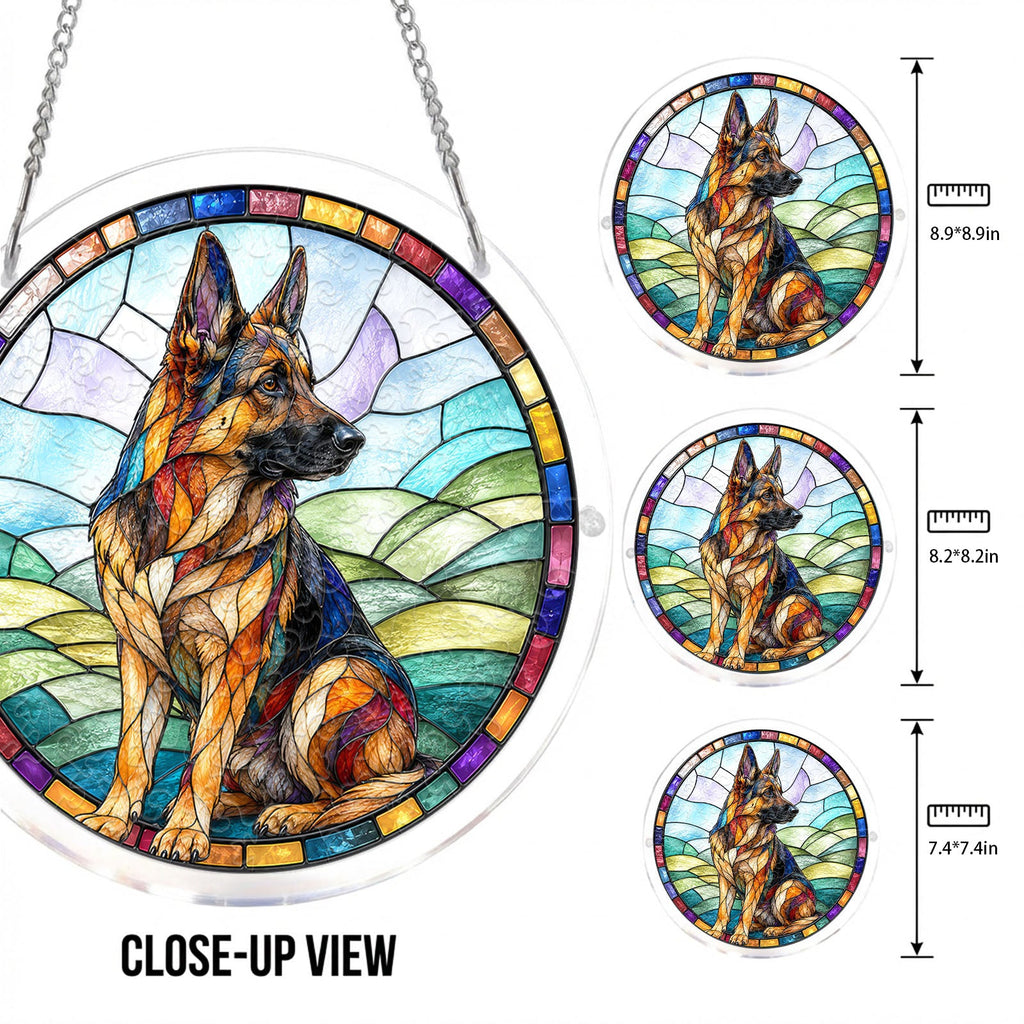 Acrylic Jigsaw Puzzle Suncatcher - German Shepherd
